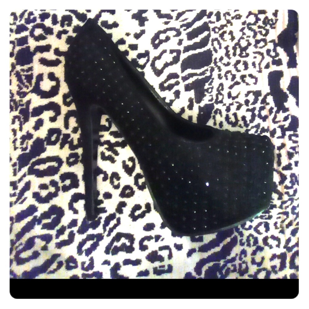 Black studded heels